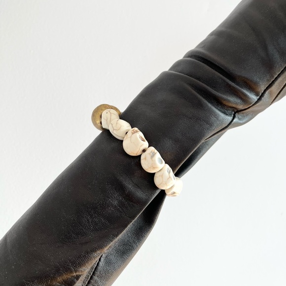 Skull + Tuareg Brass Beaded Bracelet ~ One of a Kind Jewellery from South Africa - Picture 7 of 8